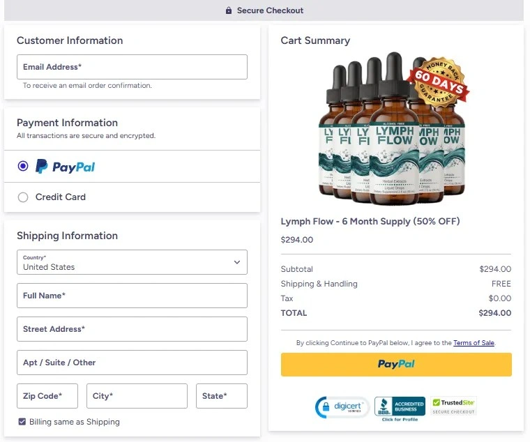 Lymph Flow Image payment snap